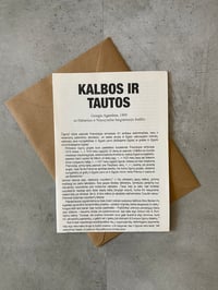 Image 1 of KALBOS IR TAUTOS