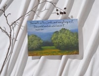 Image 3 of Postcards greeting cards Envelopes Mini art unique Gift Faith Uplifting Bible Verse psalm 24:1