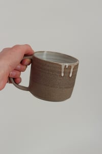 Image 2 of gray mug | white glaze