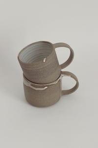 Image 3 of gray mug | white glaze