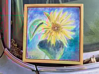 Image 1 of "Morgan Sunflower " Original Watercolor and Mixed Media Painting by Sandy Tyler 