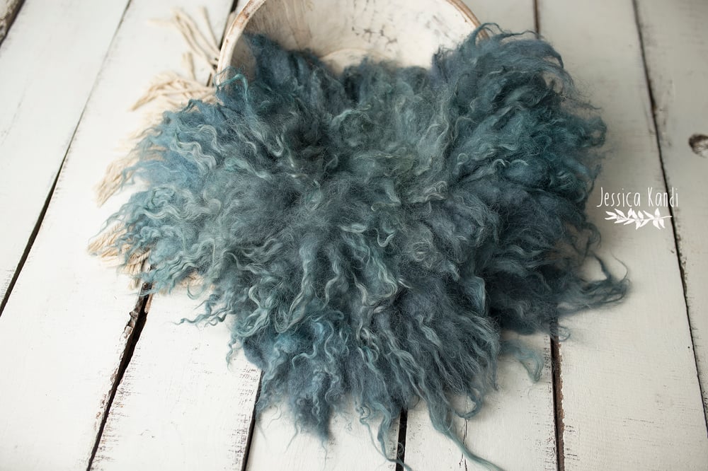 Image of Moody Teal hand felted fur