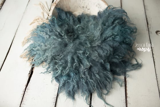 Image of Moody Teal hand felted fur
