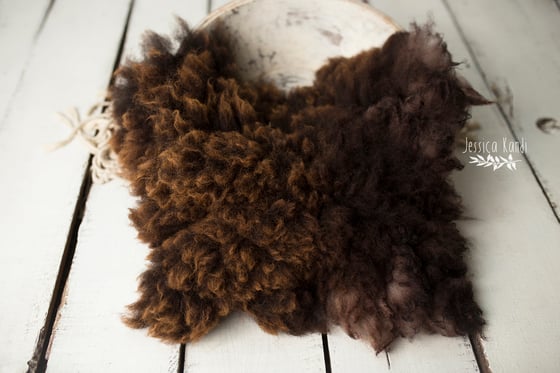 Image of Rustic Chocolate Caramel hand felted fur