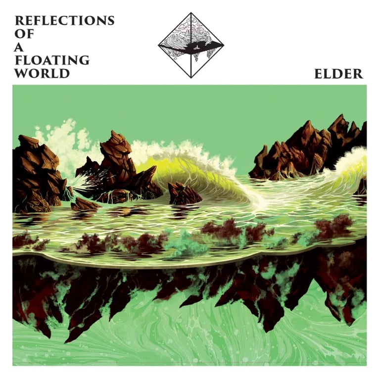ELDER "Reflections Of A Floating World" 2LP 2025 REPRESS GREEN W/ CLEAR SPLATTER