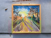 Image 3 of "Autumn Sun Over 126" Original Watercolor Painting by Sandy Tyler 