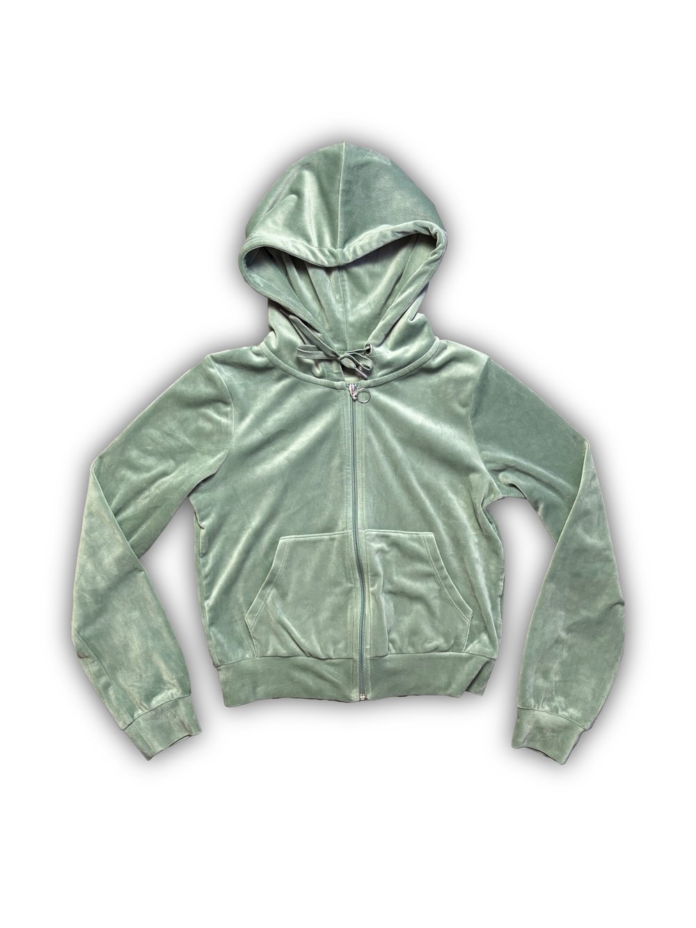 Image of Sage Green Velour Jacket (S) - Antifa couture (JA16)