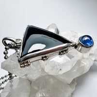 Image 5 of Black Onyx and Kyanite Sterling Silver Pendant
