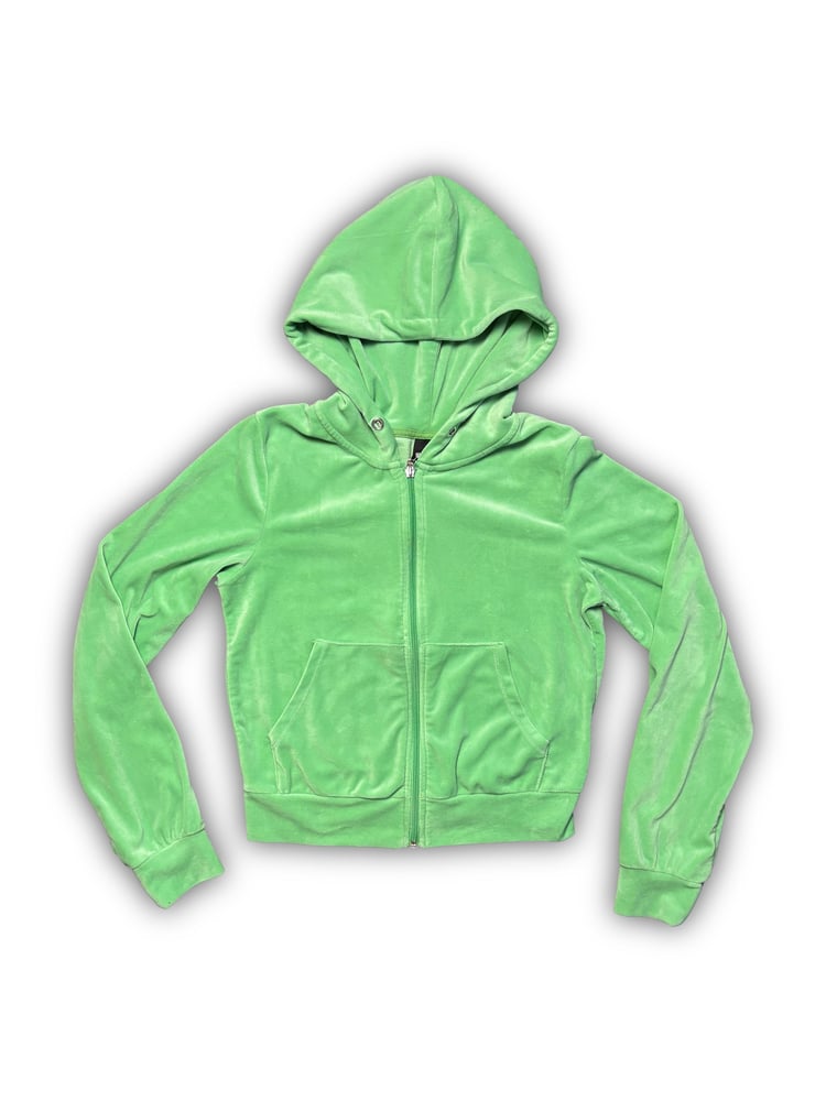 Image of Light Green Velour Jacket (S) - Antifa Couture (JA21)