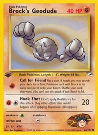 Brock's Geodude (66) - Gym Heroes 1st Edition - Near Mint