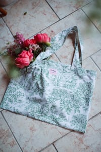 Image 3 of Tote bag [Toile de jouy vert]