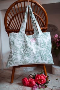 Image 6 of Tote bag [Toile de jouy vert]