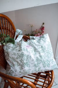Image 4 of Tote bag [Toile de jouy vert]