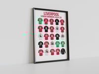 Liverpool 2024-25 Title Winners Shirts, Pennodraws Art Print