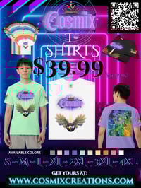 Image 2 of Cosmix Love LGBTQ Unisex garment-dyed heavyweight t-shirt