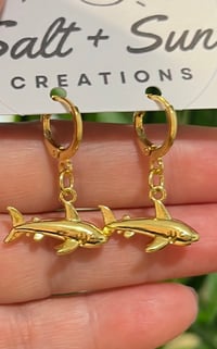 Image 2 of Shark Earrings E105