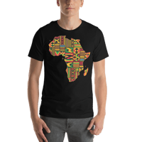 Image 3 of Cool Africa Map Kente Ghana African Lover Unisex t-shirt