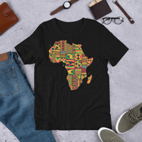 Image 4 of Cool Africa Map Kente Ghana African Lover Unisex t-shirt