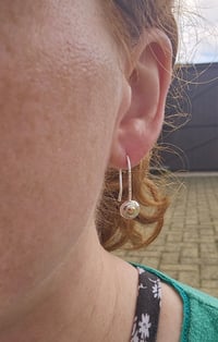 Image 5 of Sterling Silver & 9ct gold hook Earrings 
