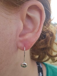 Image 8 of Sterling Silver & 9ct gold hook Earrings 