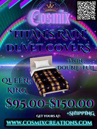Image 2 of "Titan's Rain" Duvet Cover