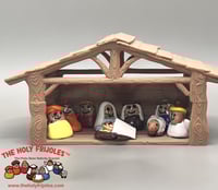 Manger With 1 set of The Holy Frijoles™ The Pinto Bean Nativity Scene™