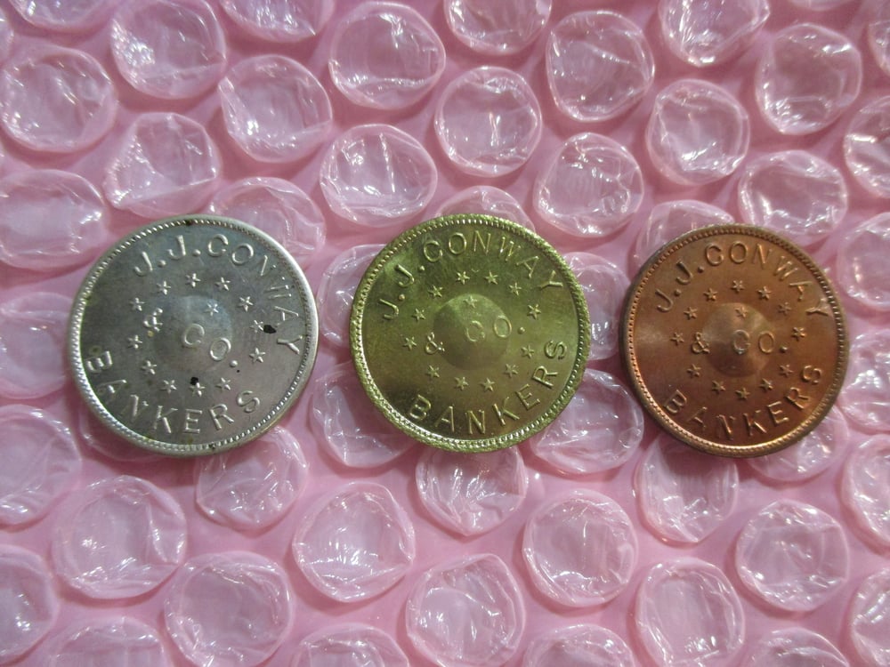 Pikes Peak Set of 3 Medals/Tokens Mid-1900s Restrikes of mid-1800s