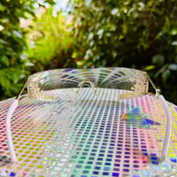 Image 2 of Galactic Prism Visor — Reflective Lens Crystal Shield Sunglasses