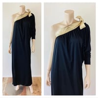 Image 1 of Vintage Bill Tice One Shoulder Caftan Dress