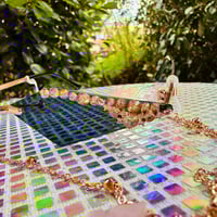 Image 4 of Crystal Wing Sunglasses with Rose Butterfly Chain—“Champagne Spell”