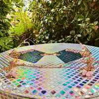 Image 1 of Crystal Wing Sunglasses with Rose Butterfly Chain—“Champagne Spell”