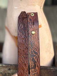 Image 8 of Original Tom Fugle Lovers & Sunset by Dave Mann Leather Belt
