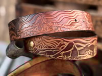Image 2 of Original Tom Fugle Lovers & Sunset by Dave Mann Leather Belt