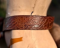 Image 6 of Original Tom Fugle Lovers & Sunset by Dave Mann Leather Belt