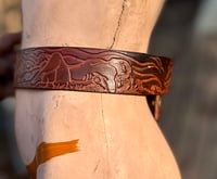 Image 5 of Original Tom Fugle Lovers & Sunset by Dave Mann Leather Belt