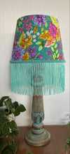Aqua Flower Lamp Shade