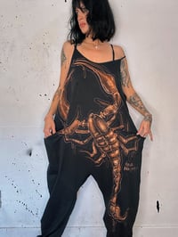 Image 3 of “SCORPIO” CUSTOM BLEACH PAINTED BAGGY ROMPER LARGE