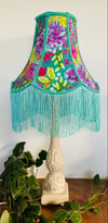 Aqua Tassel Lamp