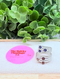 Sterling Silver 3 stone Rings - 2 options