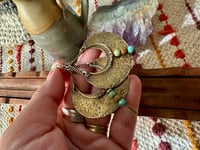 Image 6 of Alheri earrings. Turquoise and brass