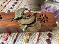 Image 21 of Alheri earrings. Turquoise and brass