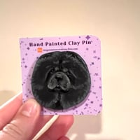 Image 1 of Hand Painted Clay Pin