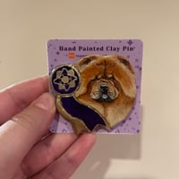 Image 4 of Hand Painted Clay Pin