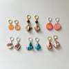 agate stone huggie hoop earrings