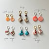 agate stone huggie hoop earrings