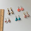 agate stone huggie hoop earrings