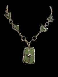 Image 1 of grassblade necklace 𖡼.𖤣𖥧𖡼.𖤣𖥧