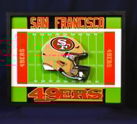 Image 1 of San Francisco 49ERS Hand Crafted NFL 3D Wooden Team Helmet Logo 