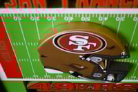 Image 5 of San Francisco 49ERS Hand Crafted NFL 3D Wooden Team Helmet Logo 