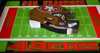 Image 8 of San Francisco 49ERS Hand Crafted NFL 3D Wooden Team Helmet Logo 